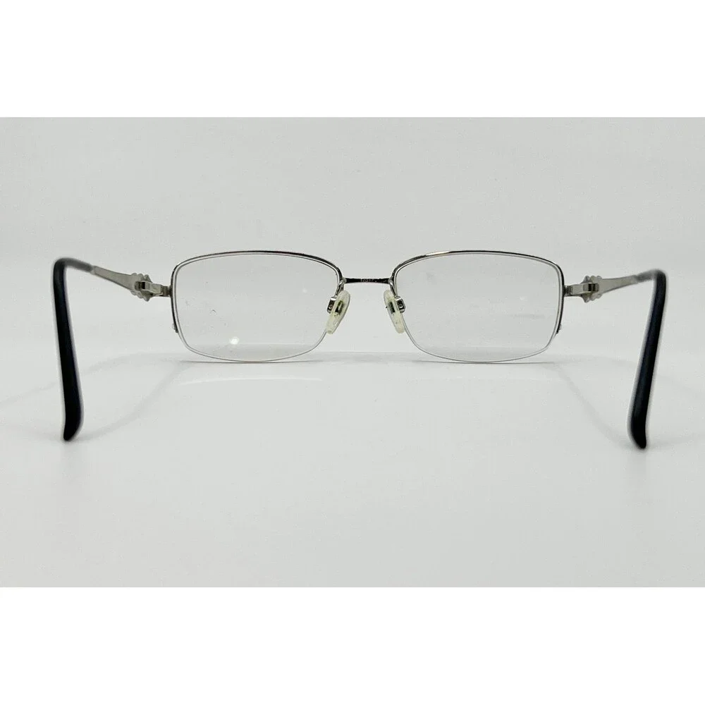 Elle Eyeglass Frames Women Black Silver EL13417 Rectangle 52-17-135 52mm